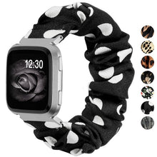 Load image into Gallery viewer, Elastic Fabric Bands for Fitbit Versa Women Girls Soft Woven Rubber Strap Replacement Scrunchies Band for Versa 2/Versa Lite