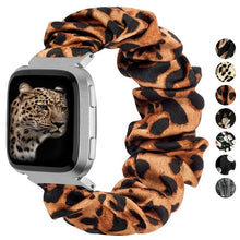 Load image into Gallery viewer, Elastic Fabric Bands for Fitbit Versa Women Girls Soft Woven Rubber Strap Replacement Scrunchies Band for Versa 2/Versa Lite