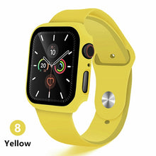 Load image into Gallery viewer, case+strap for Apple Watch band 44 mm iWatch band 38mm 42mm 40mm silicone bumper bracelet series 5 4 3 2 apple watch accessories