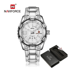 Load image into Gallery viewer, NAVIFORCE Luxury Brand Mens Sport Watch Gold Full Steel Quartz Watches Men Date Waterproof Military Clock Man relogio masculino