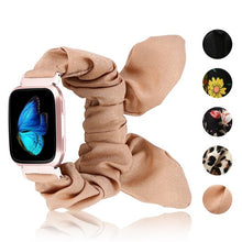Load image into Gallery viewer, Elastic Fabric Bands for Fitbit Versa Women Girls Soft Woven Rubber Strap Replacement Scrunchies Band for Versa 2/Versa Lite