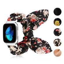 Load image into Gallery viewer, Elastic Fabric Bands for Fitbit Versa Women Girls Soft Woven Rubber Strap Replacement Scrunchies Band for Versa 2/Versa Lite