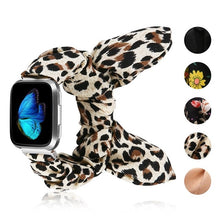 Load image into Gallery viewer, Elastic Fabric Bands for Fitbit Versa Women Girls Soft Woven Rubber Strap Replacement Scrunchies Band for Versa 2/Versa Lite