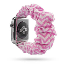 Load image into Gallery viewer, Women Scrunchie Elastic Watch Band for Apple Watch Band 38mm/40mm 42mm/44mm Casual Women Girls Strap Bracelet for iwatch series
