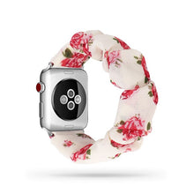 Load image into Gallery viewer, Women Scrunchie Elastic Watch Band for Apple Watch Band 38mm/40mm 42mm/44mm Casual Women Girls Strap Bracelet for iwatch series
