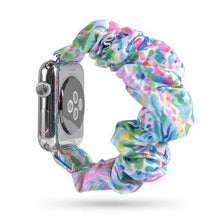 Load image into Gallery viewer, Women Scrunchie Elastic Watch Band for Apple Watch Band 38mm/40mm 42mm/44mm Casual Women Girls Strap Bracelet for iwatch series