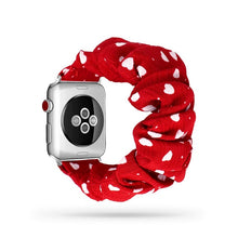 Load image into Gallery viewer, Women Scrunchie Elastic Watch Band for Apple Watch Band 38mm/40mm 42mm/44mm Casual Women Girls Strap Bracelet for iwatch series