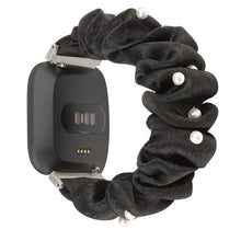 Load image into Gallery viewer, Elastic Fabric Bands for Fitbit Versa Women Girls Soft Woven Rubber Strap Replacement Scrunchies Band for Versa 2/Versa Lite
