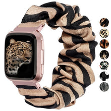 Load image into Gallery viewer, Elastic Fabric Bands for Fitbit Versa Women Girls Soft Woven Rubber Strap Replacement Scrunchies Band for Versa 2/Versa Lite
