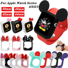 Load image into Gallery viewer, Soft Silicone Replacement Cove bumper For Apple Watch 4 44/40mm Cute Minnie Protective Case for iWatch 3/2/1 Accessories 38/42mm
