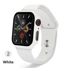Load image into Gallery viewer, case+strap for Apple Watch band 44 mm iWatch band 38mm 42mm 40mm silicone bumper bracelet series 5 4 3 2 apple watch accessories
