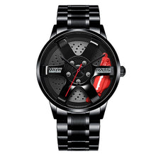 Load image into Gallery viewer, NIBOSI 2020 Car Rim Hub Wheel Watch Custom Design Car Rim Sports Wheel Watch Waterproof Creative Male Watches Men&#39;s Wristwatch
