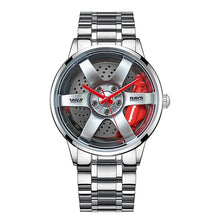 Load image into Gallery viewer, NIBOSI 2020 Car Rim Hub Wheel Watch Custom Design Car Rim Sports Wheel Watch Waterproof Creative Male Watches Men&#39;s Wristwatch
