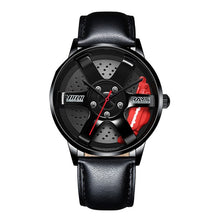 Load image into Gallery viewer, NIBOSI 2020 Car Rim Hub Wheel Watch Custom Design Car Rim Sports Wheel Watch Waterproof Creative Male Watches Men&#39;s Wristwatch
