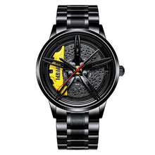 Load image into Gallery viewer, NIBOSI 2020 Car Rim Hub Wheel Watch Custom Design Car Rim Sports Wheel Watch Waterproof Creative Male Watches Men&#39;s Wristwatch

