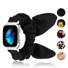 Load image into Gallery viewer, Elastic Fabric Bands for Fitbit Versa Women Girls Soft Woven Rubber Strap Replacement Scrunchies Band for Versa 2/Versa Lite
