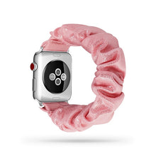 Load image into Gallery viewer, Women Scrunchie Elastic Watch Band for Apple Watch Band 38mm/40mm 42mm/44mm Casual Women Girls Strap Bracelet for iwatch series
